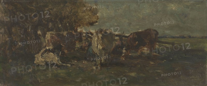 The milk bend, Willem Roelofs, I, 1870 - 1897