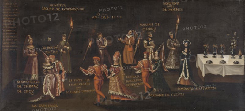 Vow of the Pheasant, Philip the Good and Isabella at the Feast of the Pheasant in Lille in 1454, copy after Anonymous, c. 1500 - c. 1599