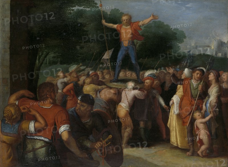 Brinio Is Appointed Chief of the Caninifates, Brinio Raised on the Shield, Otto van Veen, 1600 - 1613