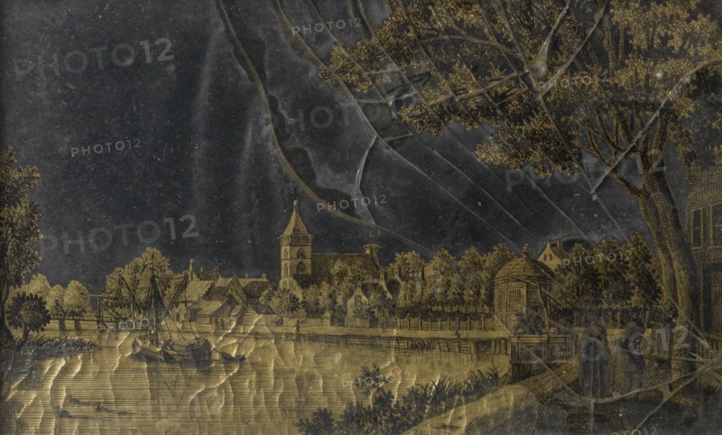 View of the Town of Vreeland on the Vecht River, Jonas Zeuner, 1770 - 1814