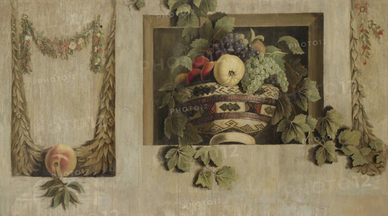 Still Life with Fruit and Flower Garlands, Jacob van Campen, 1645 - 1650