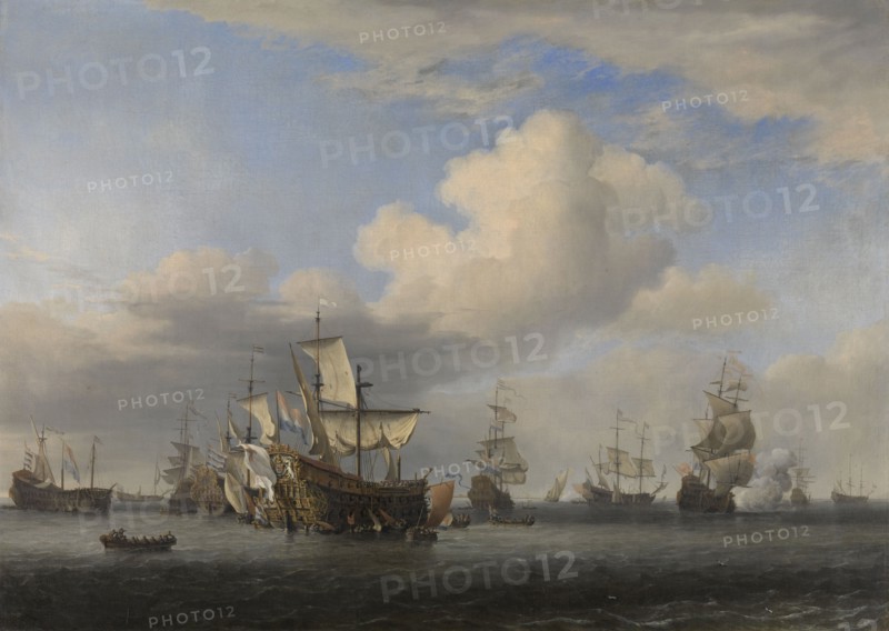 Captured English Ships after the Four Days Battle, Willem van de Velde, II, c. 1666