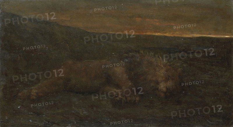 Sleeping Lion by night, John Macallan Swan, 1870 - 1910