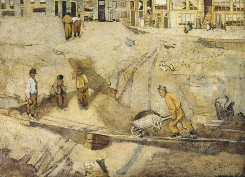 Sand excavation in Amsterdam, Richard Roland Holst, 1891