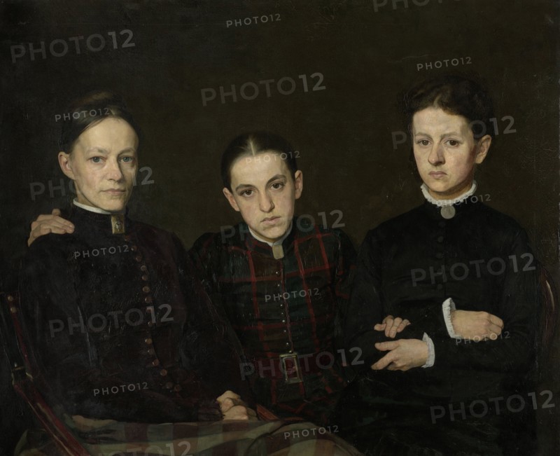 Portrait of Cornelia, Clara and Johanna Veth, Jan Veth, 1885