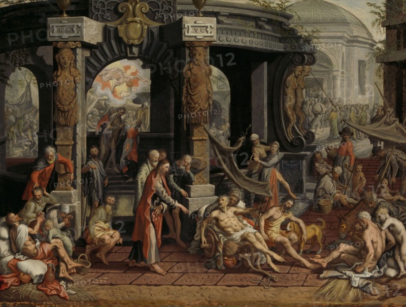 The Healing of the Paralytic, Pool of Bethesda, Pieter Aertsen, 1575