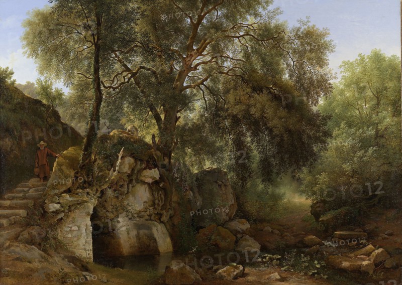 View in the Park of the Villa Chigi at Ariccia, Abraham Teerlink, 1822