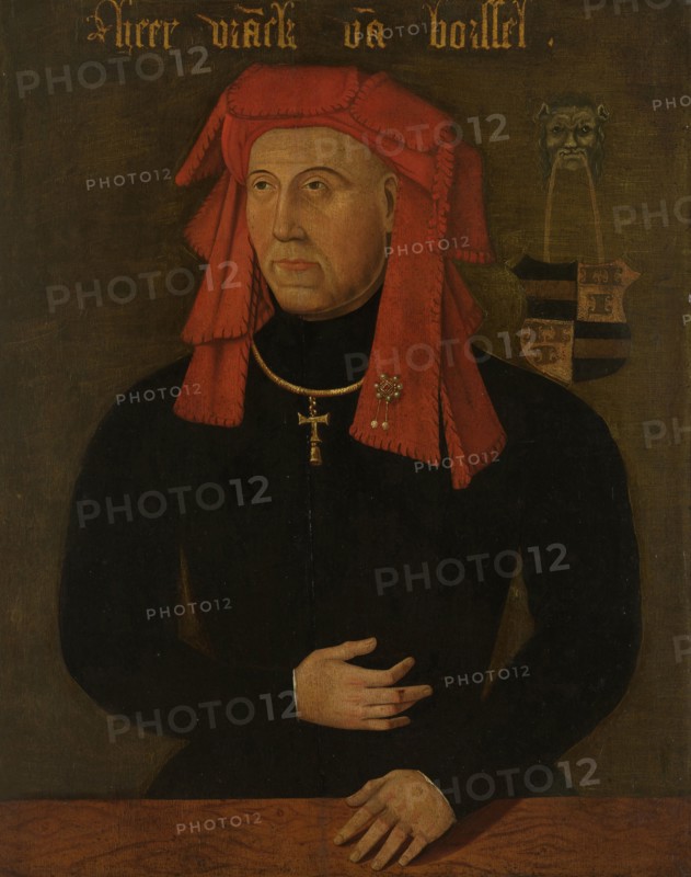Portrait of Frank van Borselen, Lord of Sint Maartensdijk and Stadtholder of Holland, fourth Husband of Jacoba of Bavaria, Countess of Holland and Zeeland, Jacqueline, Countess of Hainaut, Anonymous, after c. 1480