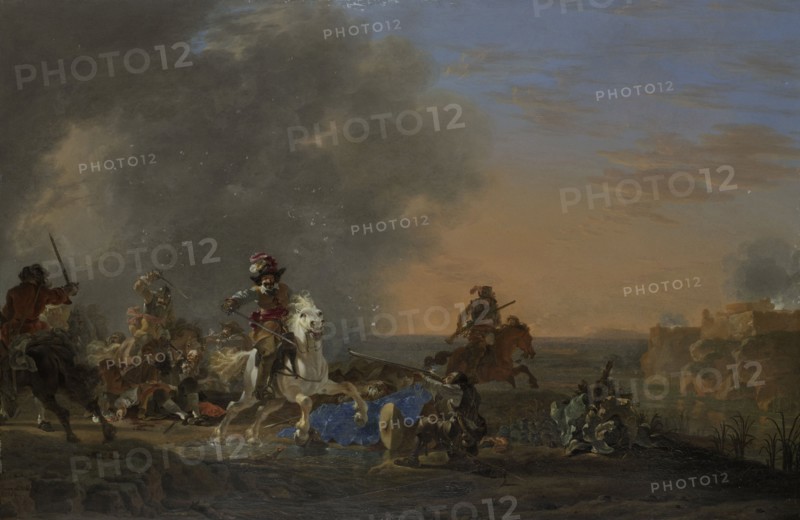 Cavalry Charge at Sunset, Jan Asselijn, 1646