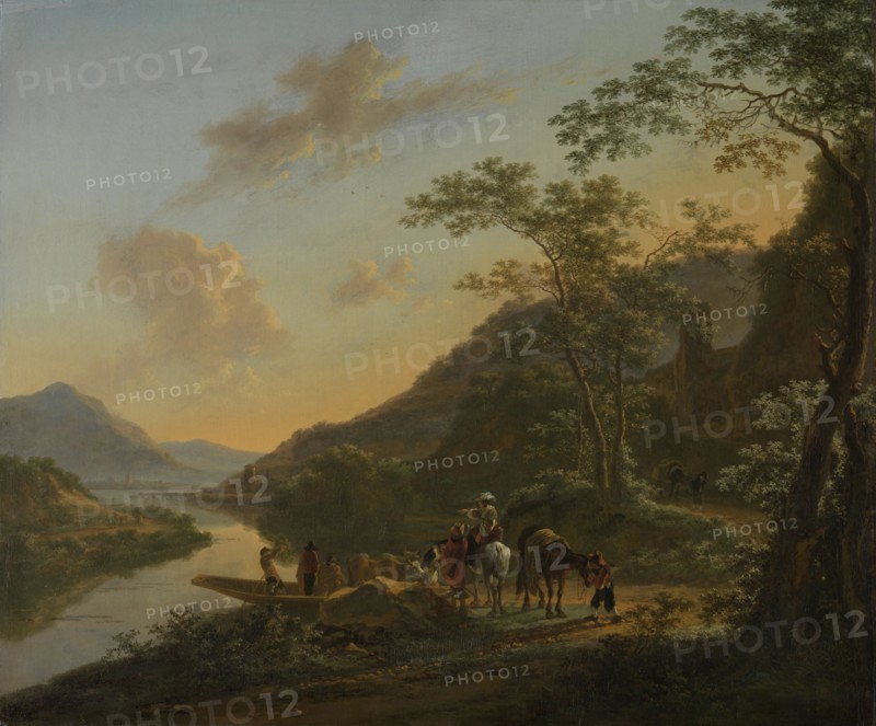 Italian Landscape with Ferry, Jan Both, c. 1652