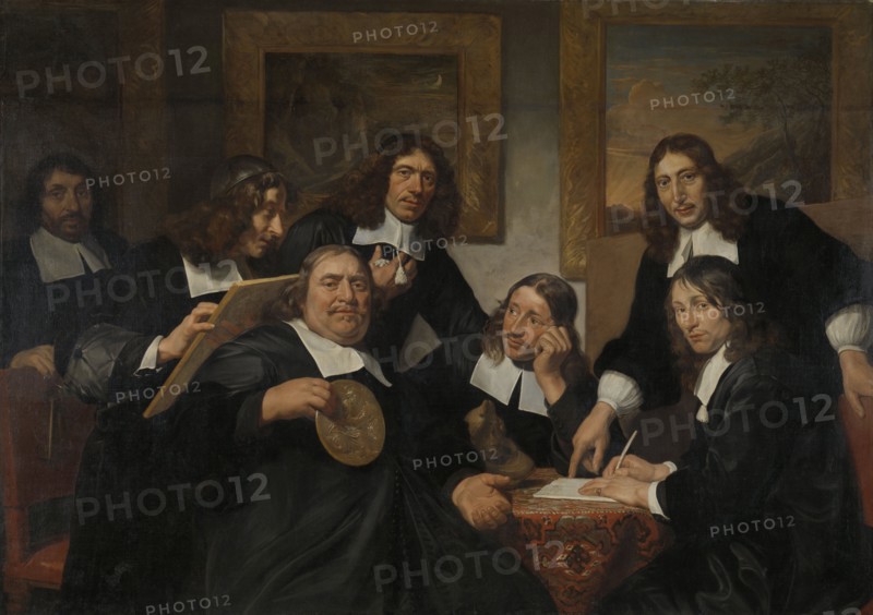 The Syndics of the Guild of Saint Luke in Haarlem, 1675, The Netherlands, Jan de Bray, 1675