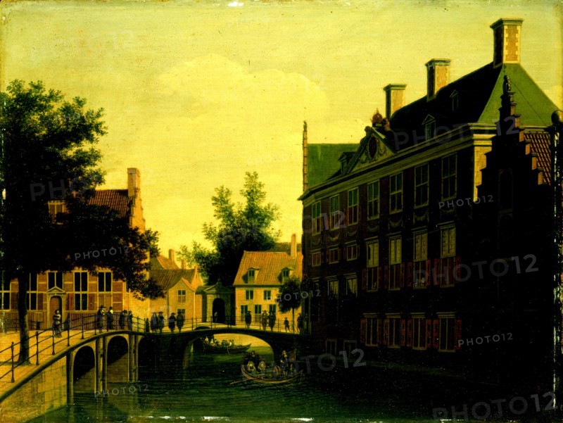 Hotel called Oudezijds-Heerenlogement in Amsterdam, The Netherlands, Gerrit Adriaensz. Berckheyde, 1660 - 1680