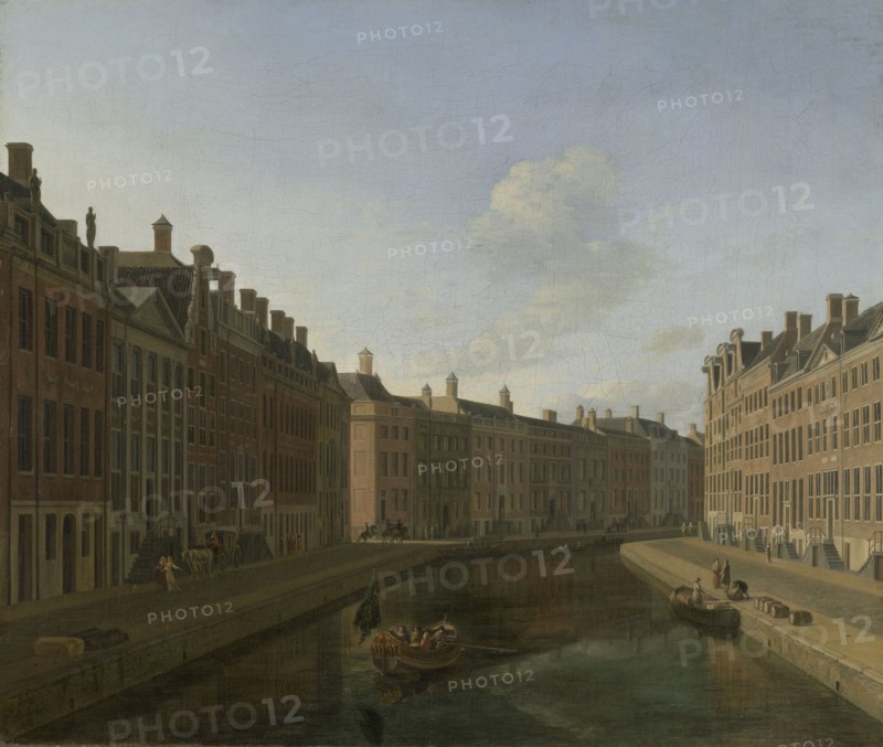 Bend in the Herengracht in Amsterdam, The Netherlands, Gerrit Adriaensz. Berckheyde, 1685
