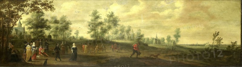 Landscape with a Dancing Couple, Pieter Meulener, 1645