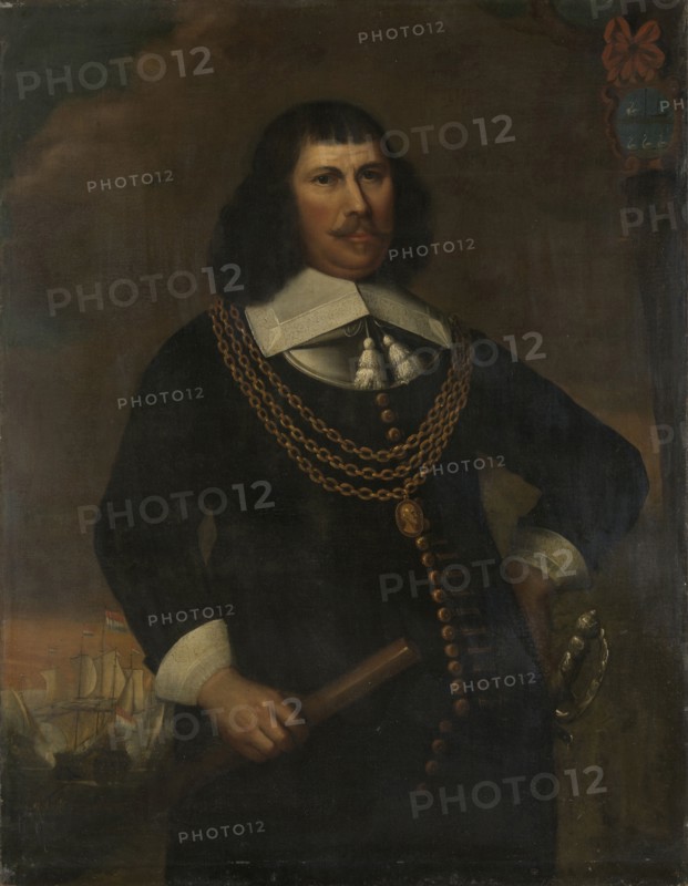 Portrait of Pieter Florisz, Vice-Admiral of the Noorderkwartier, copy after Abraham Liedts, 1650 - 1720