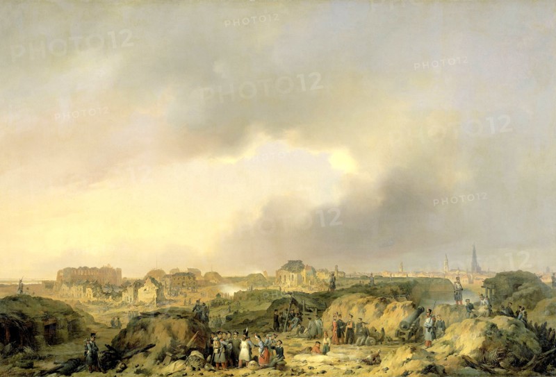 The Citadel of Antwerp, Belgium, shortly after the siege of 19 November - 23 December, 1832 and the surrender of the Dutch occupation to the French, Ferdinand De Braekeleer, I, 1832 - 1839