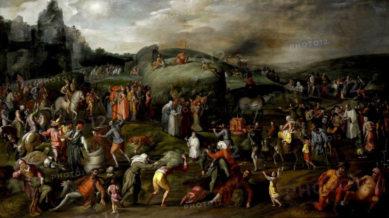 Allegory of Secular and Spiritual Abuses, Haywain: Allegory of Worldly and Ecclesiastical Abuses, Gillis Mostaert, I, 1570 - 1580
