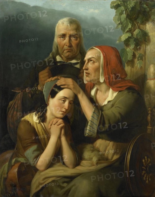 Mother blessing, Moritz Calisch, 1844