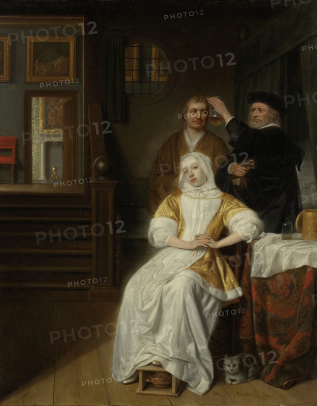 The Anemic Lady, Sick Lady, Samuel van Hoogstraten, 1660 - 1678
