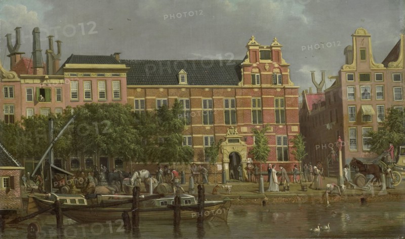 The Latin school on the Singel, Amsterdam, Jacob Smies, 1802