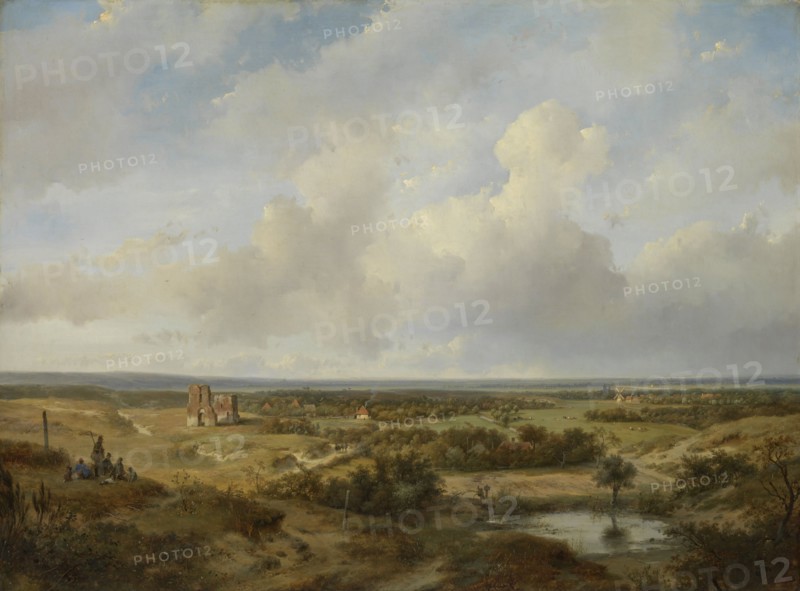 View of Haarlem, The Netherlands, Andreas Schelfhout, 1844