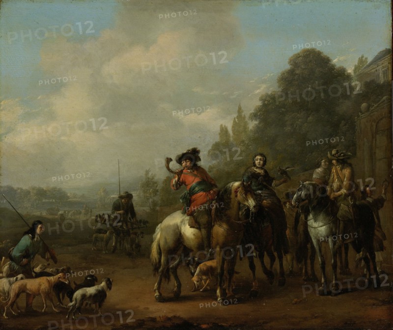 Return from the Hunt, Johannes Lingelbach, 1650 - 1674