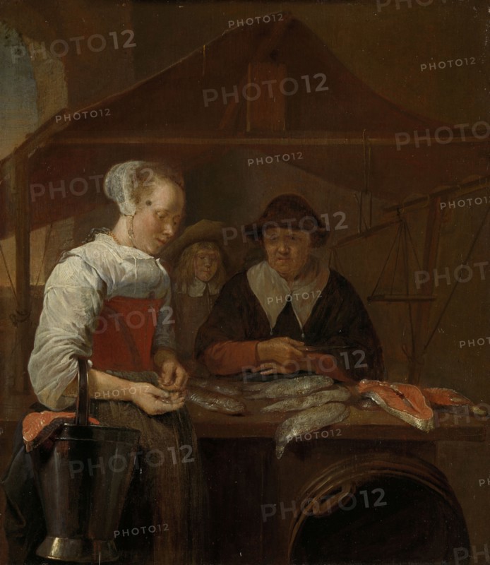 The fishwife, Quiringh Gerritsz. van Brekelenkam, 1650 - 1670