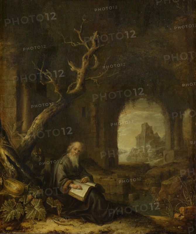 A Hermit in a Ruin, Jan Adriaensz. van Staveren, 1650 - 1668
