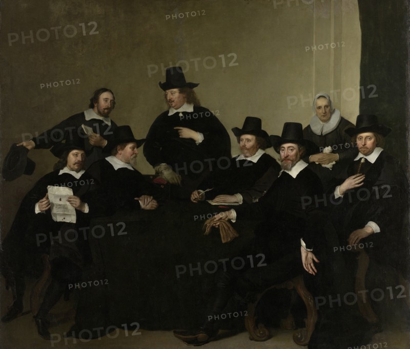 Regents of the Amsterdam Nieuwe Zijds Huiszittenhuis about 1650, Jacob Adriaensz. Backer, 1645 - 1651