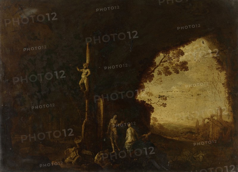 Nymphs in a Grotto with Ancient Ruins, Petrus van Hattich, 1640 - 1649