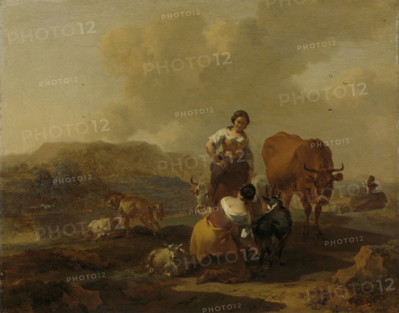 Italian Landscape, Nicolaes Pietersz. Berchem, 1655 - 1683