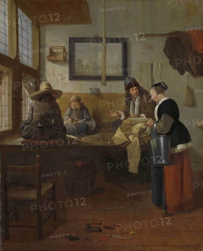 The Tailorâ€ôs Workshop, Quiringh Gerritsz. van Brekelenkam, 1661