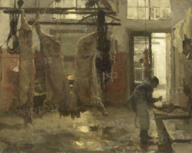 The slaughterhouse, Willem Bastiaan Tholen, 1880 - 1900