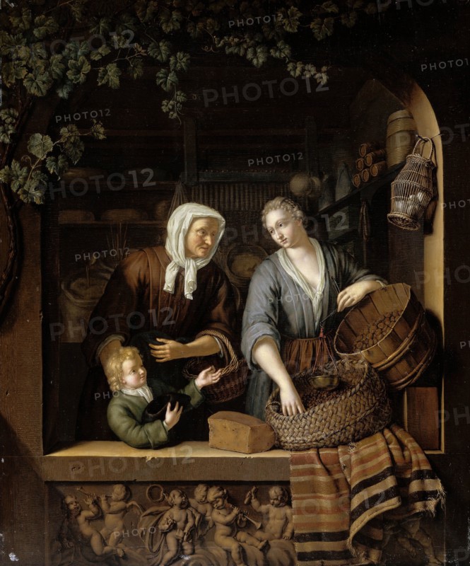 The Grocerâ€ôs Shop, Frans van Mieris, II, 1715