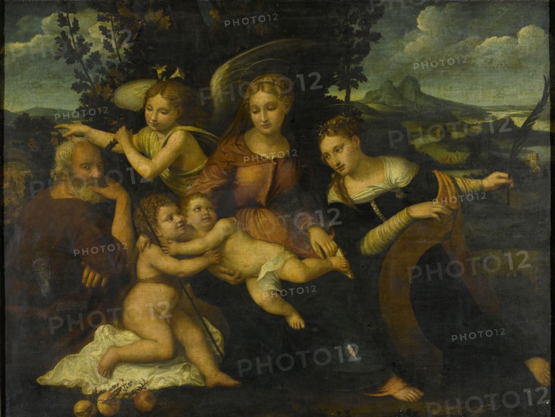 Holy Family with Saint Catherine, attributed to Francesco Torbido, c. 1525