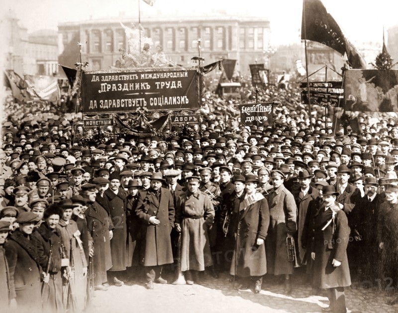May 1st, 1918, The demonstration took place on Palace Square in Petrograd