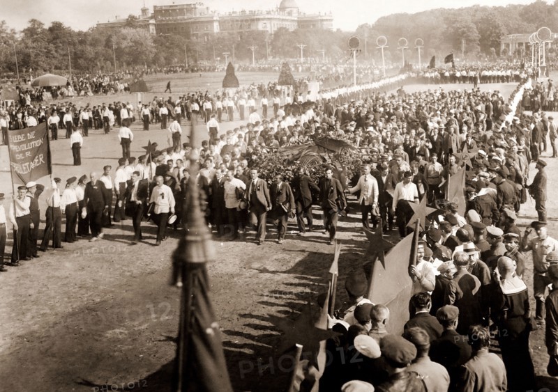 Procession on the Field of Mars, Petrograd, Saint Petersburg, 17th July 1920, Russia, History of the Russian Revolution