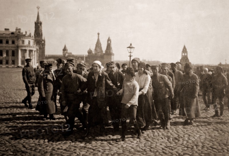 Saturdays volunteers on the 1st of May, Kremlin, Moscow Russia. Bolshevik Festivals, 1917-1920, History of the Russian Revolution