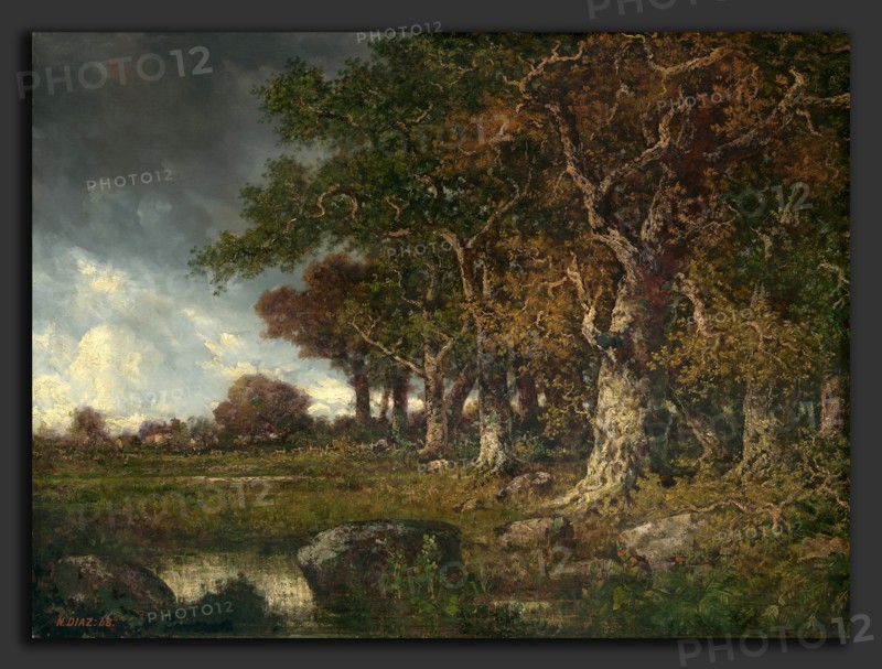 Narcisse Diaz de la PeÃ±a (French, 1808 - 1876), The Edge of the Forest at Les Monts-Girard, Fontainebleau, 1868, oil on canvas