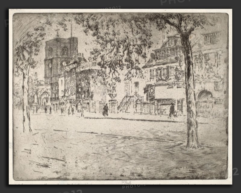 Joseph Pennell, House Where Whistler Died, American, 1857 - 1926, 1904, etching