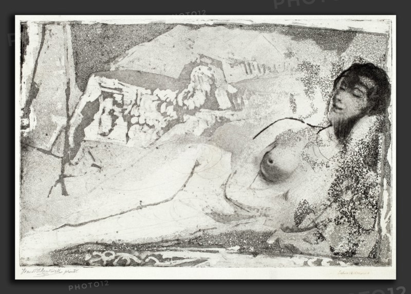 Arthur B. Davies, Torment, American, 1862 - 1928, 1919-1920 (published 1929), softground etching with aquatint in black on laid paper
