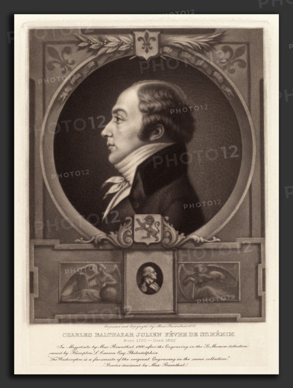 Max Rosenthal, Charles Balthazar Julien Fevre de Saint Memin, American, 1833 - 1918, mezzotint