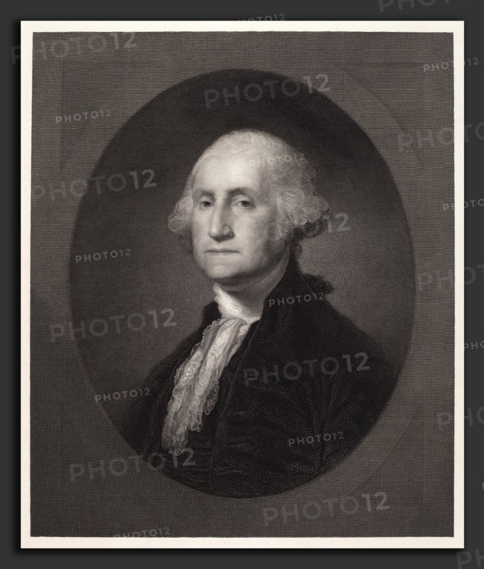 William Edgar Marshall, George Washington, American, 1837 - 1906, c. 1862, engraving on paperboard