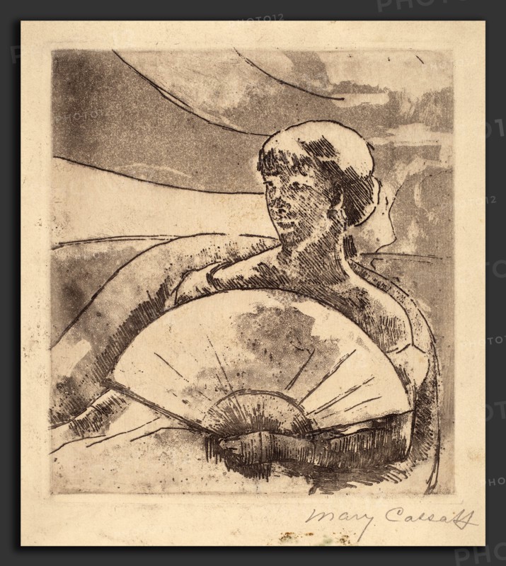 Mary Cassatt, In the Opera Box (No. 3), American, 1844 - 1926, c. 1880, soft-ground etching and aquatint