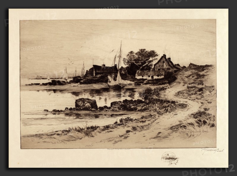 William Goodrich Beal, Old Gloucester Shore, American, active 1880 - 1892, 1888, etching with drypoint