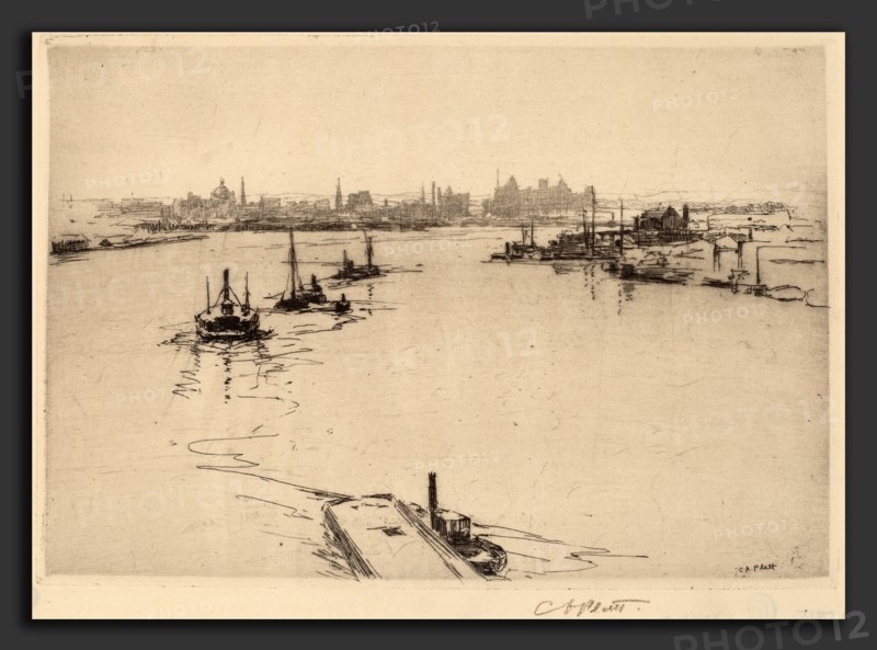 Charles A. Platt, Williamsburg, American, 1861 - 1933, etching