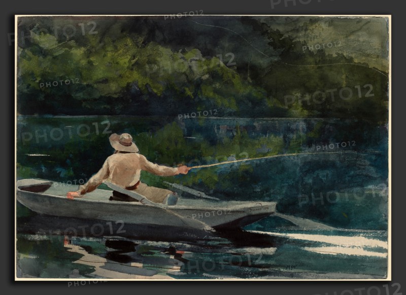 Winslow Homer, Casting, Number Two, American, 1836 - 1910, 1894, watercolor over graphite
