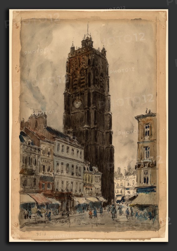 Frank Myers Boggs, Dunkerque, American, 1855 - 1926, early 1920s, watercolor, black chalk and graphite on wove paper