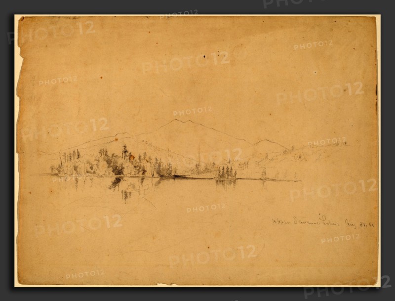 Homer Dodge Martin, Upper Saranac Lake, American, 1836 - 1897, 1861, graphite on wove paper