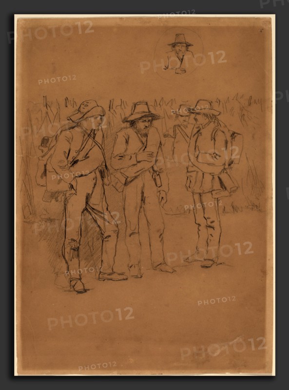 Winslow Homer, Prisoners of War, American, 1836 - 1910, 1862-1865, graphite on wove paper